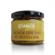 Griechische grüne Oliven mit Früchten & Honig 300 g